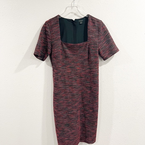 Ann Taylor Boatneck Tweed Sheath MIDI Dress Sz 8 - Picture 2 of 5